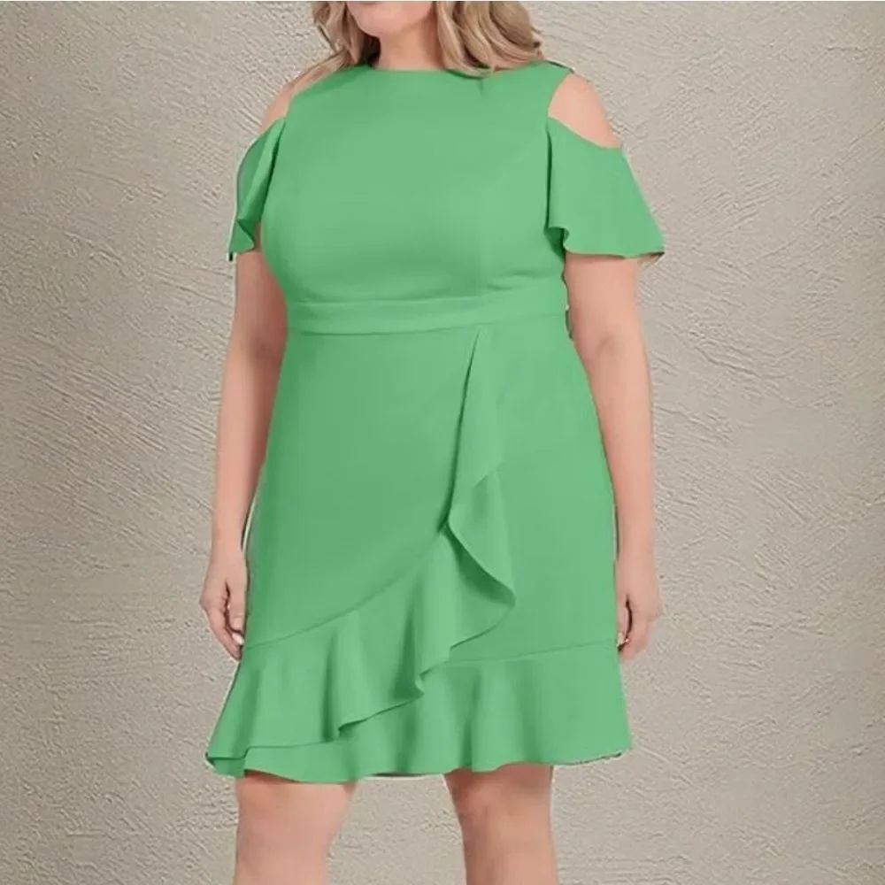 BRAND NEW LONDON TIMES COLD SHOULDER FLOUNCE GUEST DATE NIGHT OCCASION DRESS